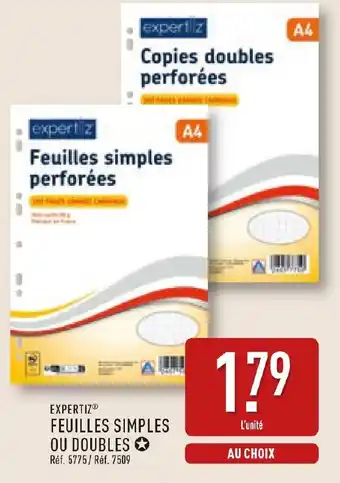 ALDI EXPERTIZ Feuilles simples ou doubles offre