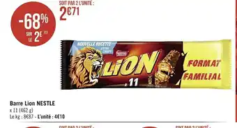 Casino Supermarchés Barre Lion Nestle offre