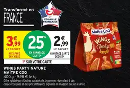 Intermarché Wings party nature maître coq offre