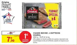 Intermarché Viande bovine: 4 biftecks charal offre