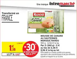 Intermarché Mousse de canard au sauternes monique ranou offre