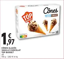Intermarché Cônes glacés vanille chocolat top budget offre