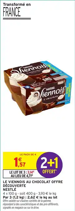 Intermarché Le viennois au chocolat offre découverte nestlé offre