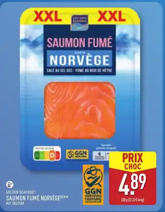 ALDI GOLDEN SEAFOOD Saumon fumé norvège offre