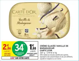 Intermarché Crème glacée vanille de madagascar carte d'or offre
