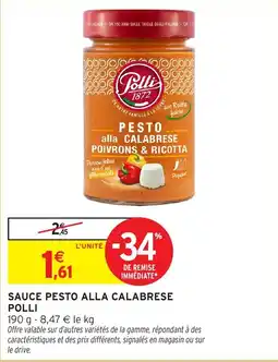 Intermarché Sauce pesto alla calabrese polli offre