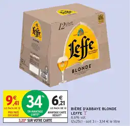 Intermarché Bière d'abbaye blonde leffe offre