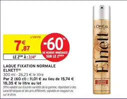 Intermarché Laque fixation normale elnett offre
