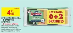 Intermarché Éponge re-belle x6 + 2 offertes spontex offre