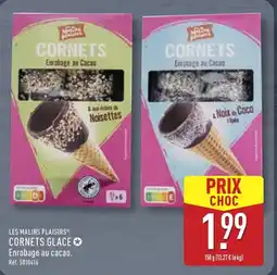 ALDI LES MALINS PLAISIRS Cornets glace offre