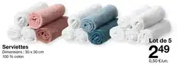 Zeeman Serviettes offre