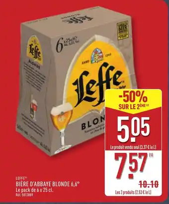 ALDI LEFFE Bière d'abbaye blonde 6,6° offre
