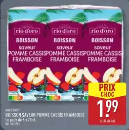 ALDI RIO D'ORO Boisson saveur pomme cassis framboise offre