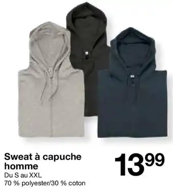 Zeeman Sweat à capuche homme offre