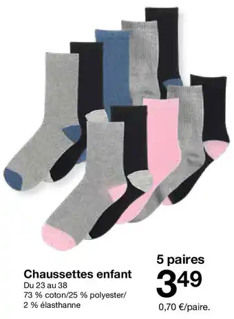 Zeeman Chaussettes enfant offre