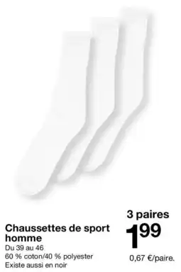 Zeeman Chaussettes de sport homme offre