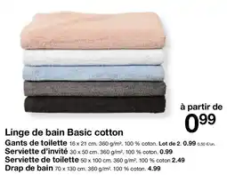 Zeeman Linge de bain Basic cotton offre