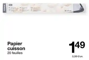 Zeeman Papier cuisson offre