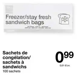 Zeeman Sachets de congélation / sachets à sandwichs offre