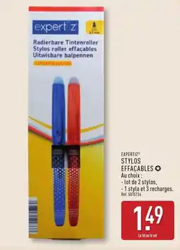 ALDI EXPERTIZ Stylos effacables offre