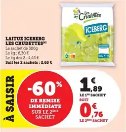 Bi1 Laitue iceberg les crudettes offre