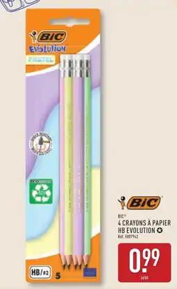 ALDI 4 crayons à papier hb evolution offre