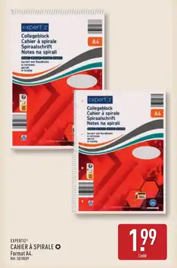 ALDI EXPERTIZ Cahier à spirale offre