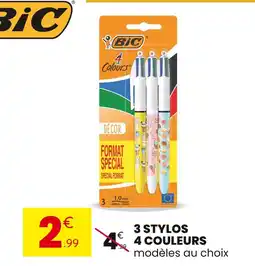 Stokomani BIC 3 stylos 4 couleurs offre