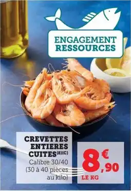 Bi1 Crevettes entieres cuites offre