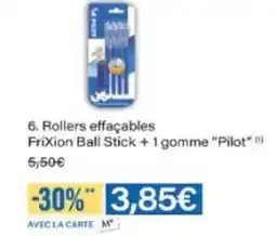 Monoprix Pilot - rollers effacables frixion ball stick + 1 gomme pilot offre