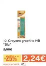Monoprix Bic - crayons graphite hb bic offre