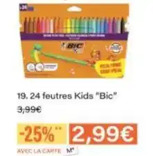 Monoprix Bic - 24 feutres kids bic offre