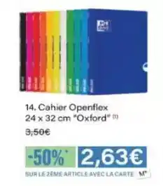 Monoprix Oxford - cahier openflex 24 x 32 cm offre
