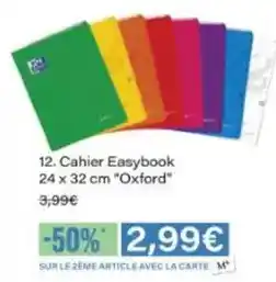 Monoprix Oxford - cahier easybook offre