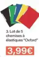 Monoprix Oxford - lot de 5 chemises à élastiques oxford offre