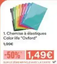Monoprix Oxford - chemise à élastiques color life oxford offre