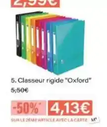 Monoprix Oxford - classeur rigide offre