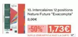 Monoprix Exacompta - intercalaires 12 positions nature future offre