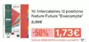 Monoprix Exacompta - intercalaires 12 positions nature future offre