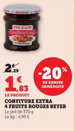 Bi1 Confiture extra 4 fruits rouges beyer offre