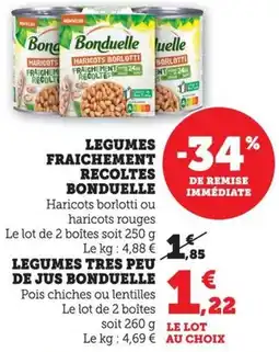 Bi1 Legumes fraichement recoltes bonduelle offre