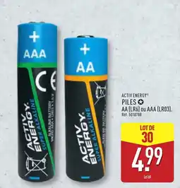 ALDI ACTIV ENERGY Piles offre