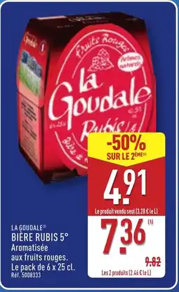 ALDI LA GOUDALE Bière rubis 5° offre