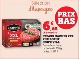 Bi1 Steaks haches xxl pur boeuf convivial offre