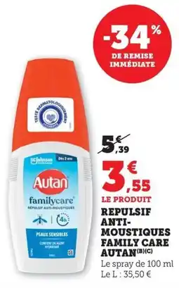 Bi1 Repulsif anti-moustiques family care autan offre