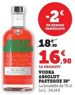 Bi1 Vodka absolut pasteque 38° offre