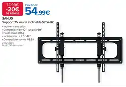 Costco Sanus Support TV mural inclinable SLT4-B2 offre