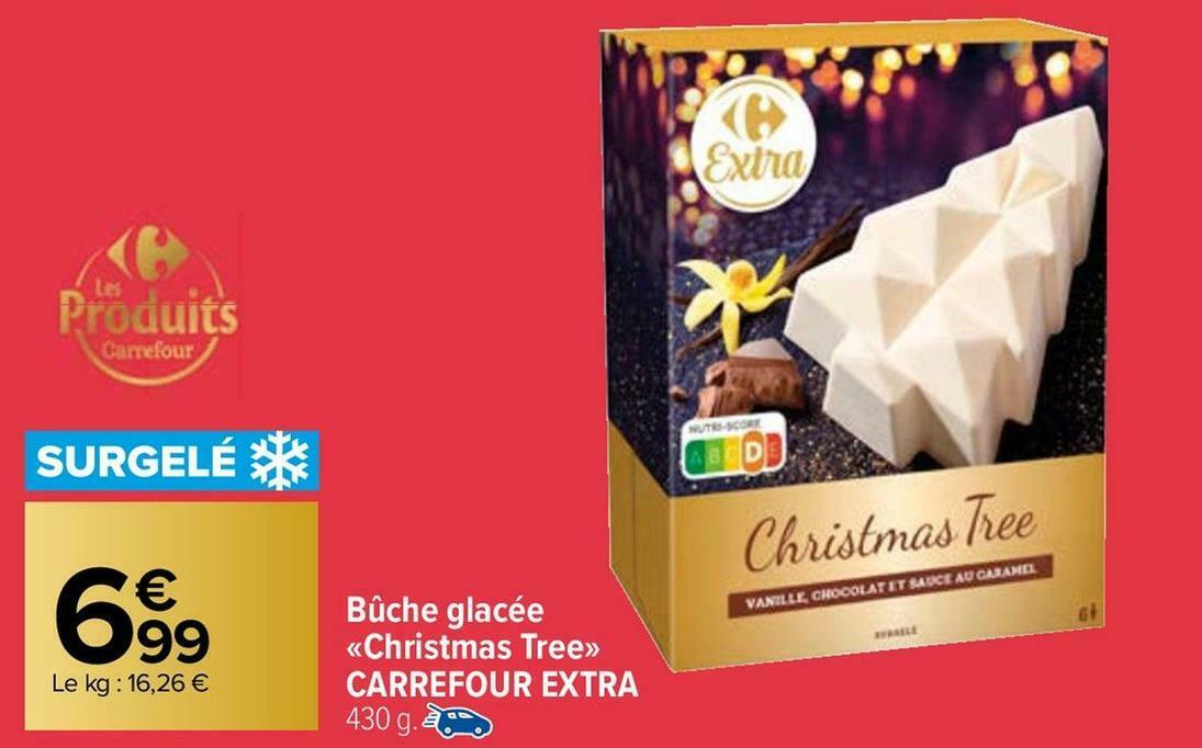 Promo Carrefour bûche glacée «christmas tree» chez Carrefour Market