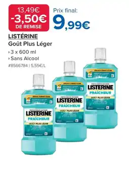 Costco Listérine Goût Plus Léger offre