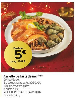 Carrefour Market Assiette de fruits de mer offre